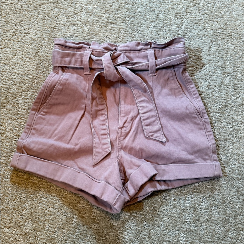 Express High Waist Paperbag Shorts